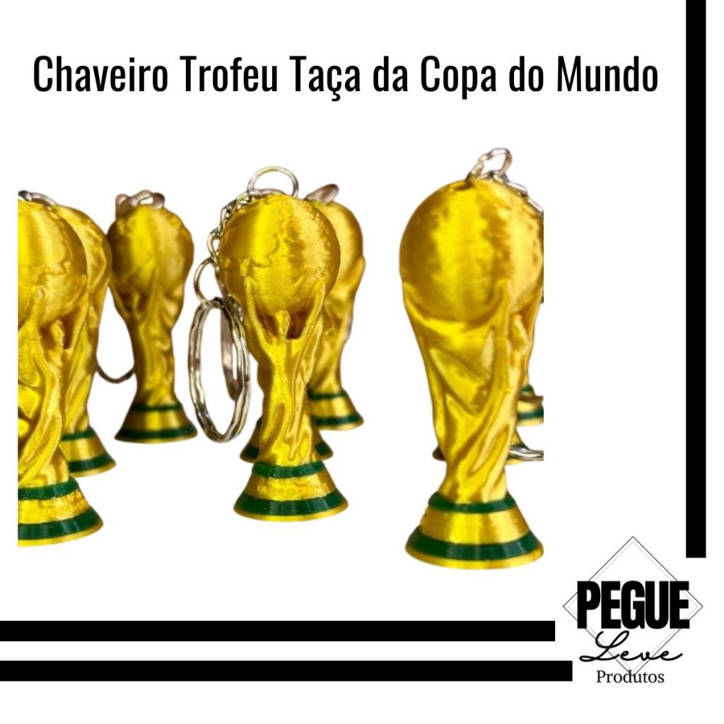 Chaveiro Copa Do Mundo Troféu Futebol Mini Taça Dourada Colecionável Presente Criativo