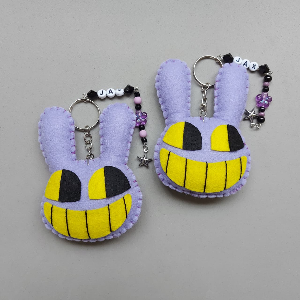 Chaveiro Jax Digital Circus em Feltro com Pingente (produto artesanal)