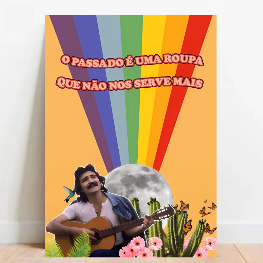 Quadro Placa Decorativa Belchior MPB Rock Musica e decoração ArtemQuadros 09