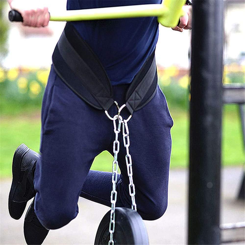 Cinto Lombar Com Corrente Musculação Calistenia Ajustável Cinturão De Peso P/Anilhas Academia Treino