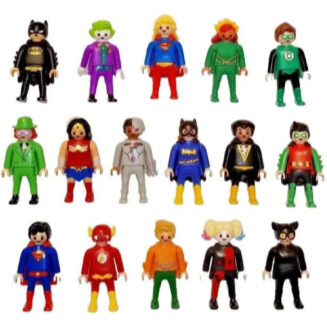 BRINQUEDOS KINDER OVO LIGA DA JUSTIÇA DC PLAYMOBIL🦇🐱⚔️😱🤩