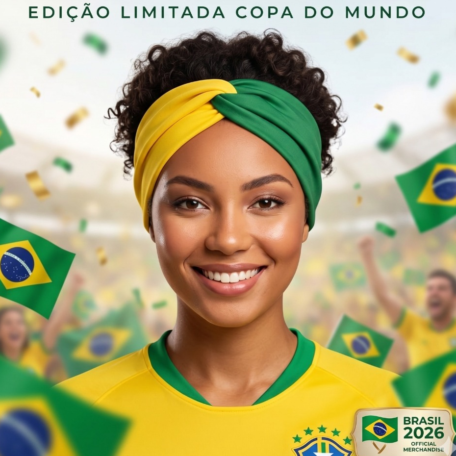 Turbante Faixa de Cabelo Brasil Seleção Brasileira Esportes Exclusivo