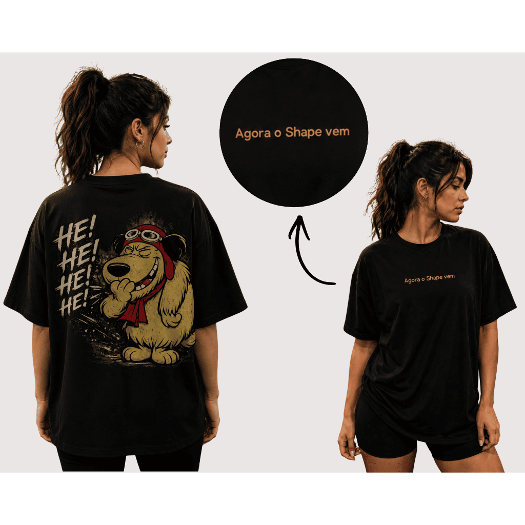 Camisa Camiseta Feminina 100% Algodão Fitness Estampada Streetwear Agora o Shape Vem Academia