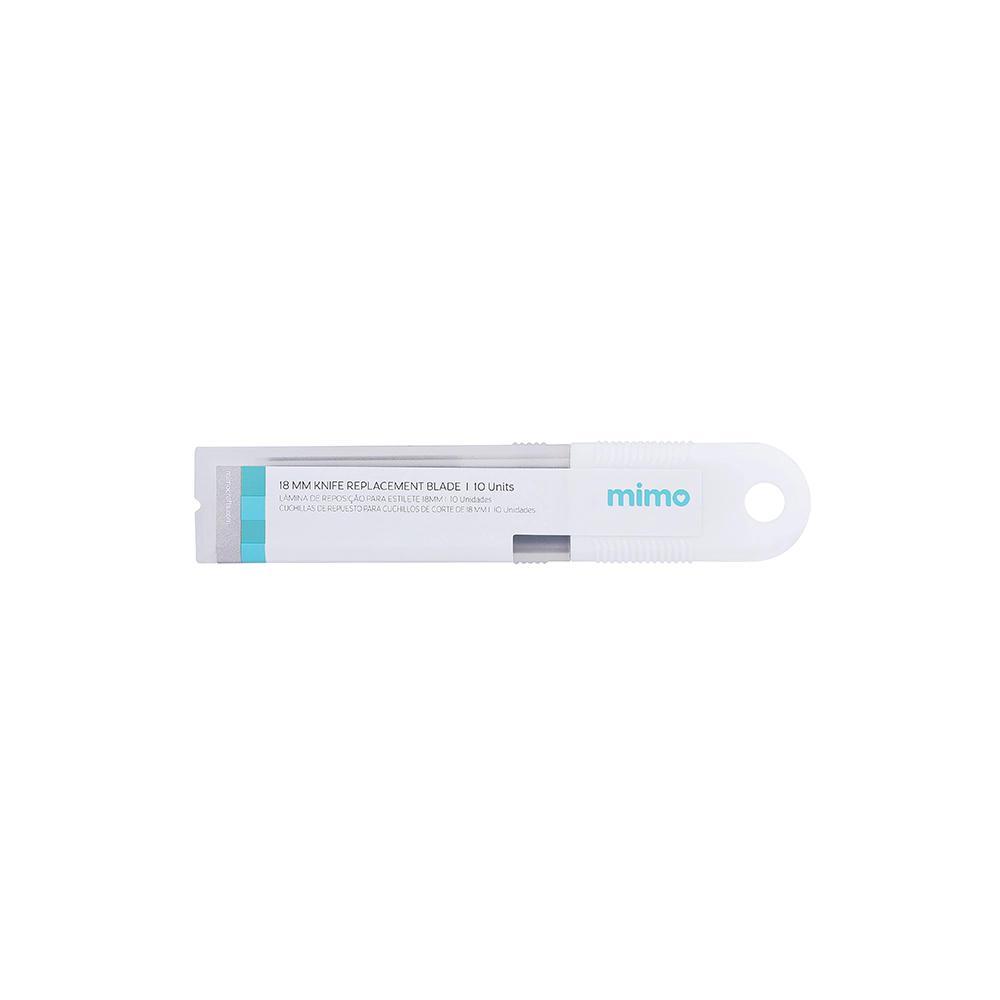 Lâmina de Reposição para Estilete Profissional Mimo 18 mm - 10 Unids