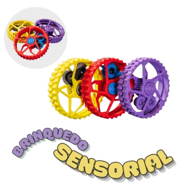 Briquedo Spinner Engrenagem Interna Anti-estresse Articulado Sensorial Suporte ao Hiperfoco(multicolorido silk)
