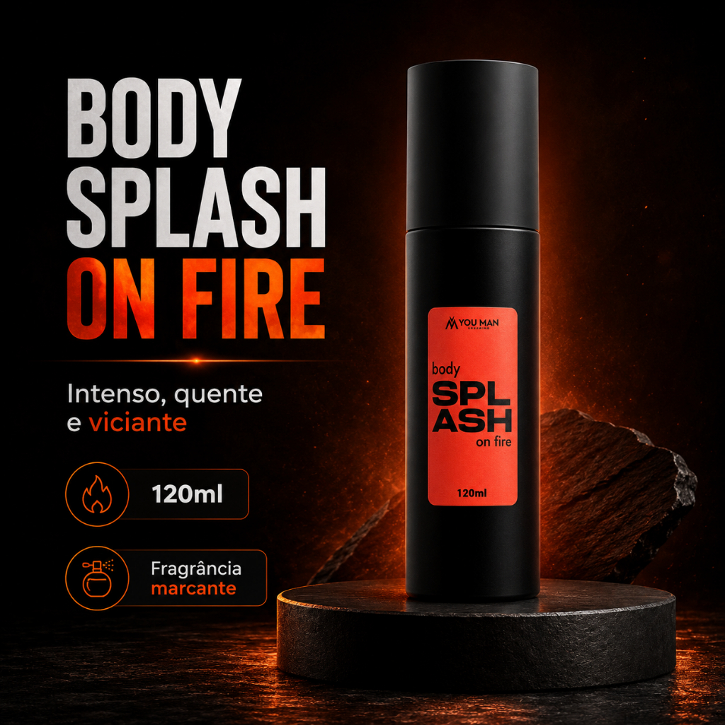 Body Splash Masculino On Fire You Man 120ml Fragrância Especiada Amadeirada Perfume Colonia