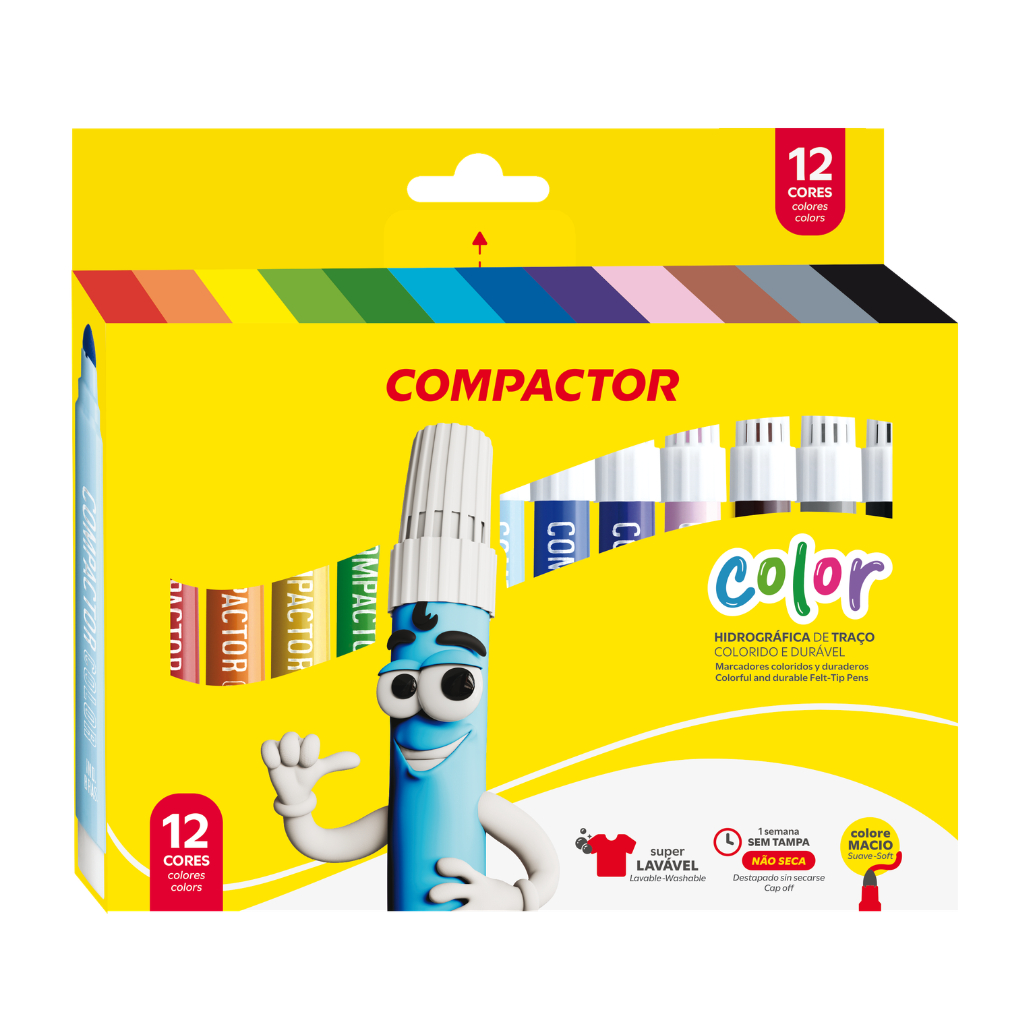 Hidrográfica Compactor Color 12 Cores - Compactor