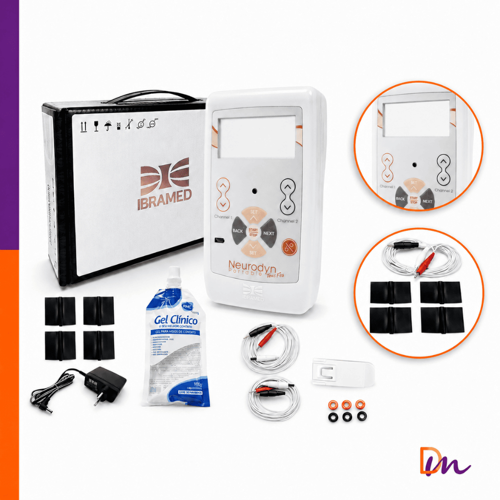 Neurodyn Portable TENS FES Eletroestimulador 2 Canais