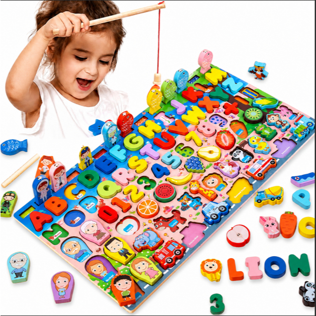 Quebra Cabeça Deslizante Magnético Montessori Brinquedo Educativo Infantil 64 ou 88 Peças