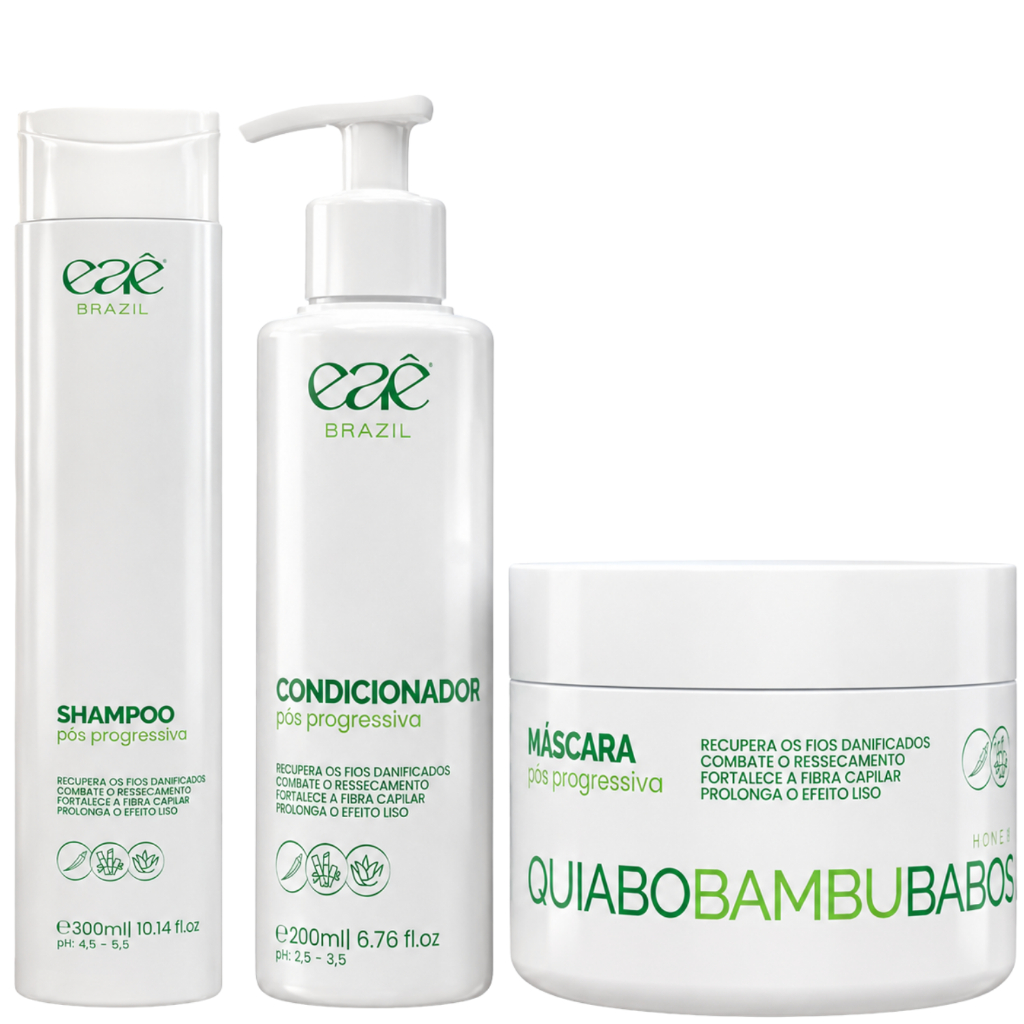 Eae Brazil Kit Home Care Pos Progressiva Babosa Quiabo Bambu 800g