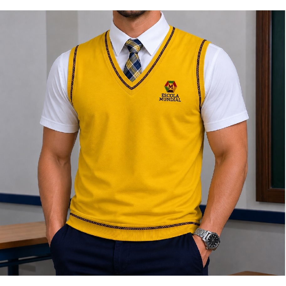 Colete Carrossel Adulto Masculino + Gravata P ao Gg