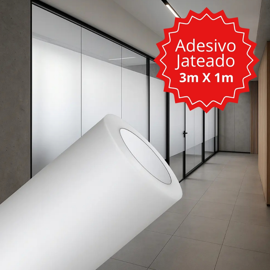 Adesivo Jateado Para Vidros 3m X 1m