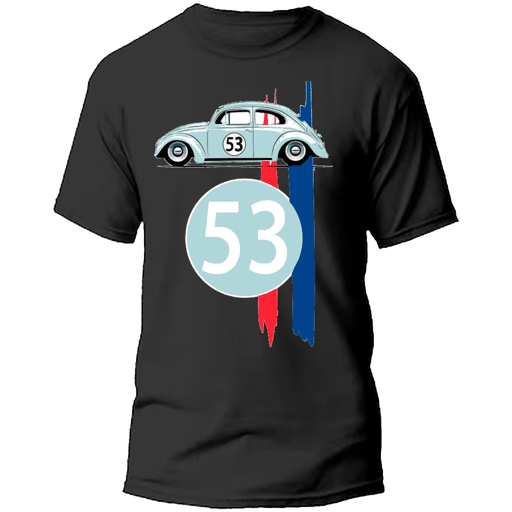 camisa camiseta masculina preta fusca 53 herbie carro antigo preta