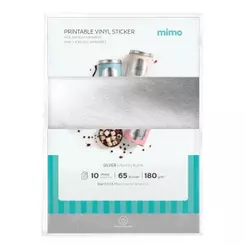 Adesivo Imprimivel Prata Jateado à Prova D`Agua - Mimo - A4 10fls 180gr.