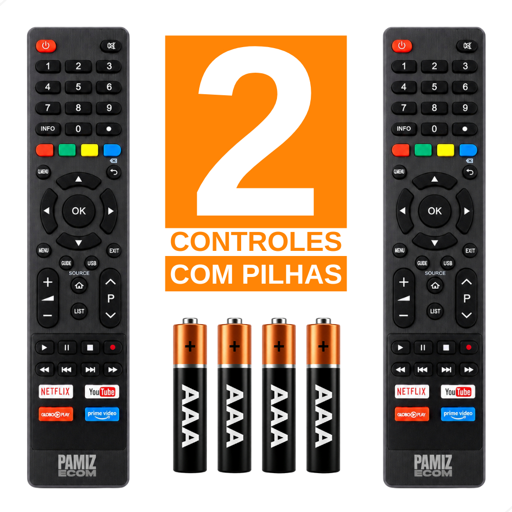 Controle Remoto Tv Philco Smart Teclas Netflix e Youtube Linha PTV32 40 43 50 55 60 Polegadas