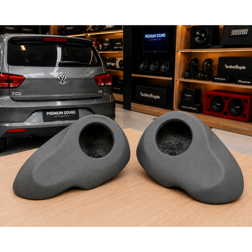 Caixa Pezinho Acústico p/ VW Fox e Spacefox até 2019