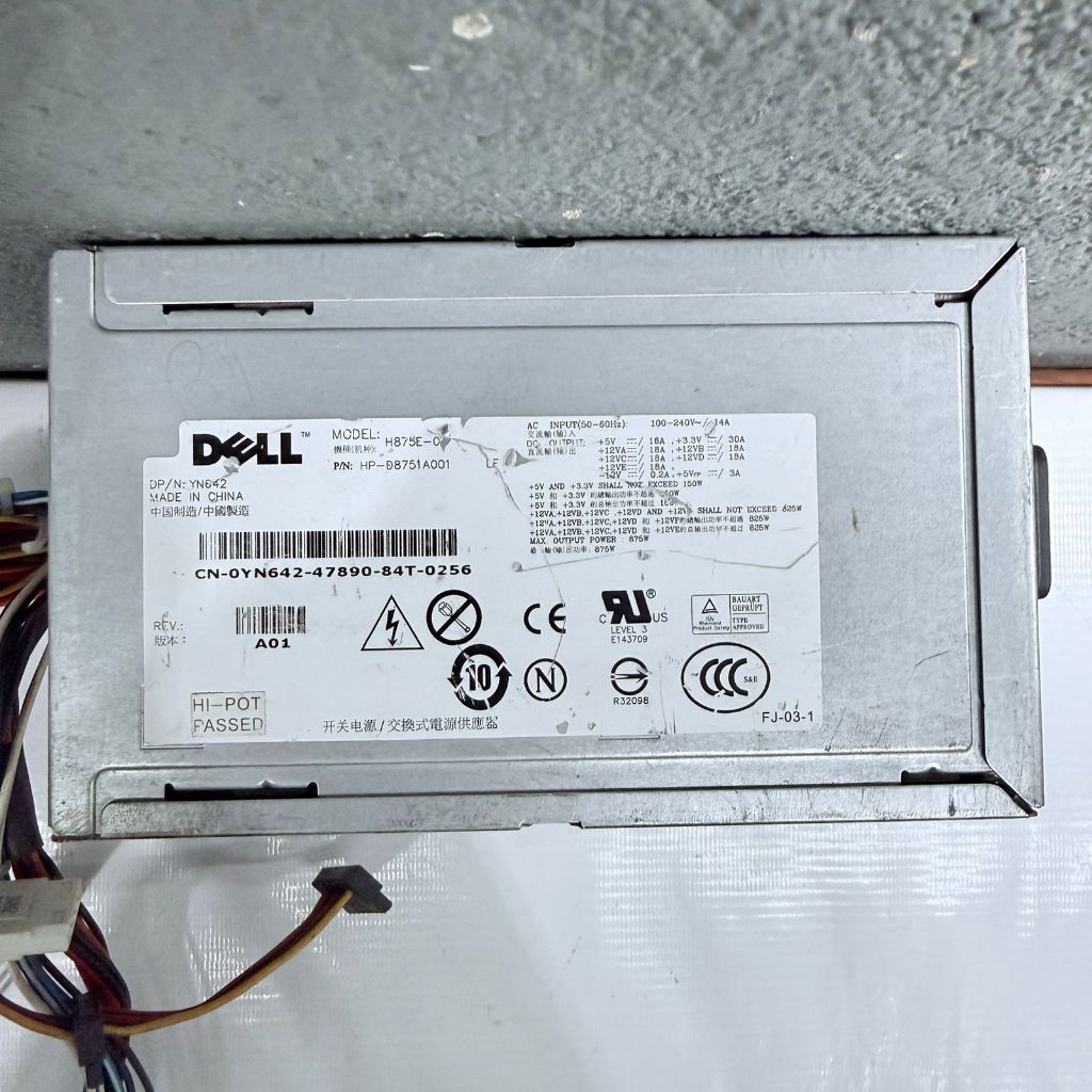 FONTE REAL DELL MODELO: H875E-00 24PINOS 875W SATA ATX