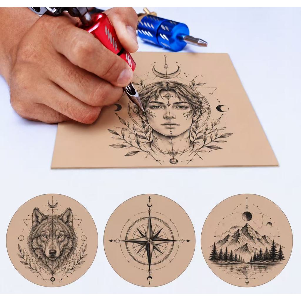 ✨ Kit Pele de Silicone para Treino de Tatuagem Superfície Lisa Reutilizável para Estudos de Desenhos Artísticos