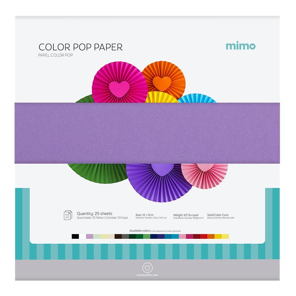 Papel Color Pop Roxo Mirtilo Mimo - 30,5 x 30,5 cm - 180 gr - 25 unds