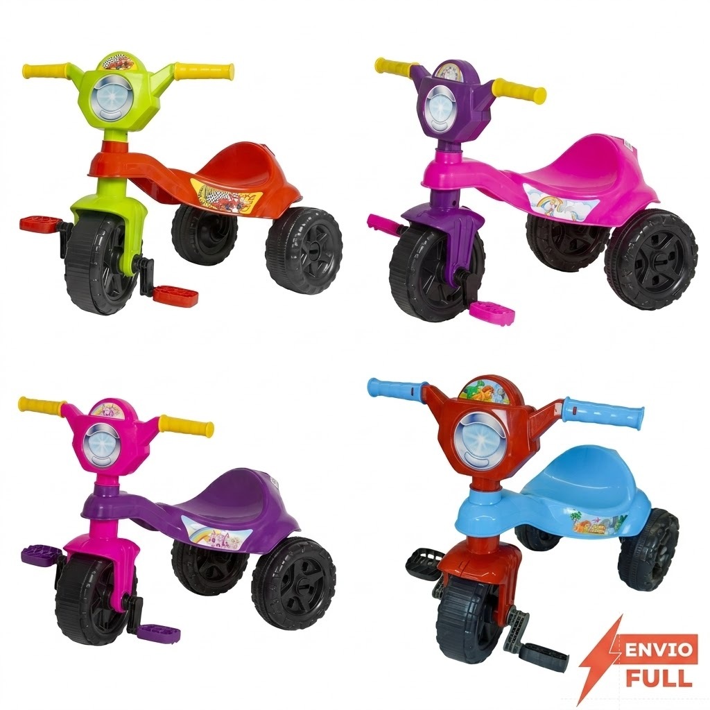 Motoca Infantil Triciclo Velotrol Dinossauro - ORIGINAL Certificado Inmetro - Com Pedal - Modelo Kemotoca Original