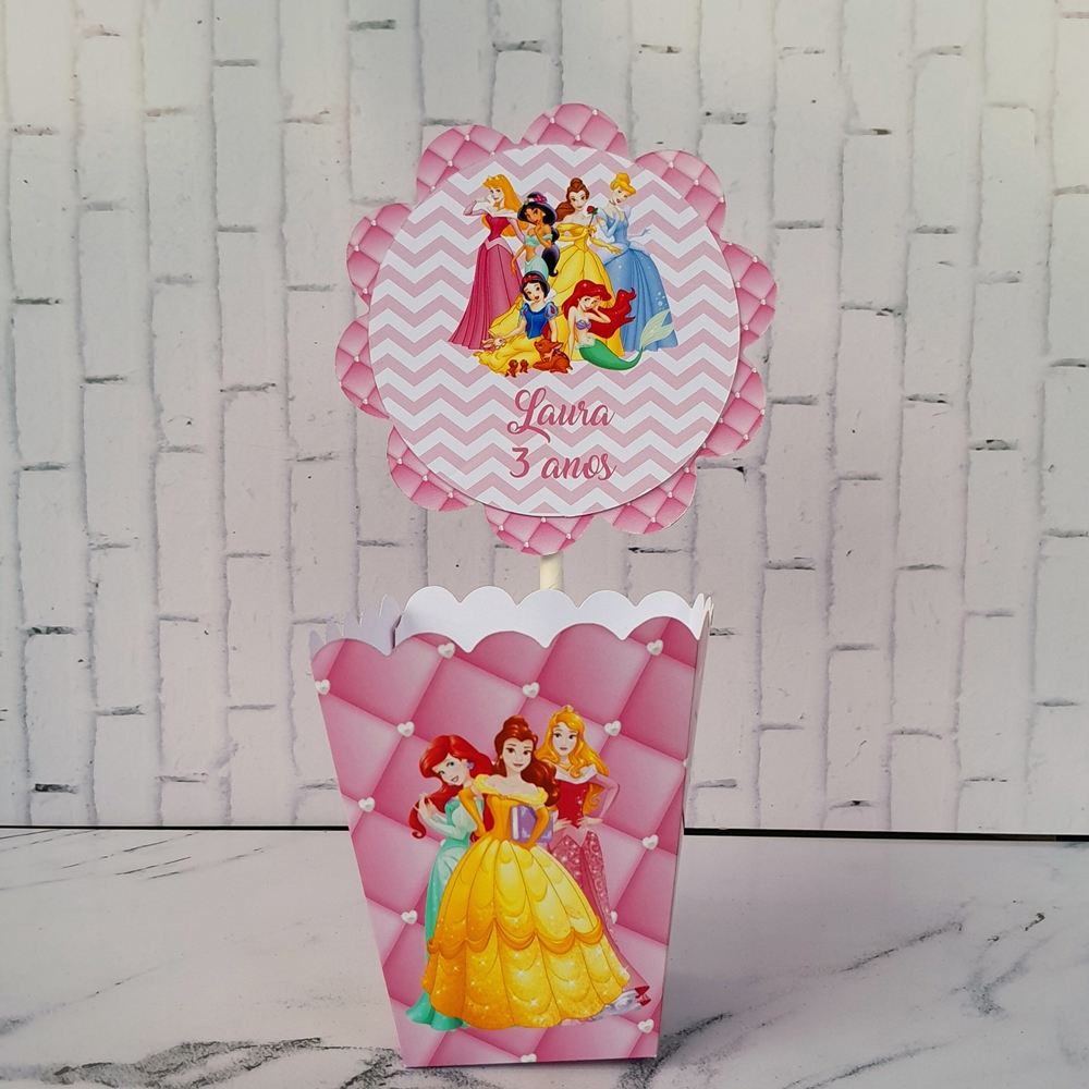 PEGUE E MONTE Enfeite de Mesa, Centro de Mesa, Cachepô, Cachepot PEQUENO Personalizado Princesas