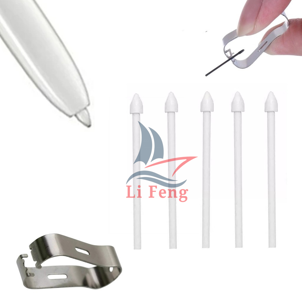 Kit Com 5 Unidades Ponteiras Reposição S Pen + 1 Extrator Compatível com linha S Tab Samsung