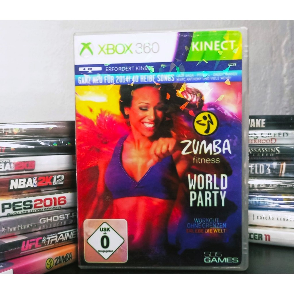 Jogo Original Zumba Fitness World Party Xbox 360 Mídia Física
