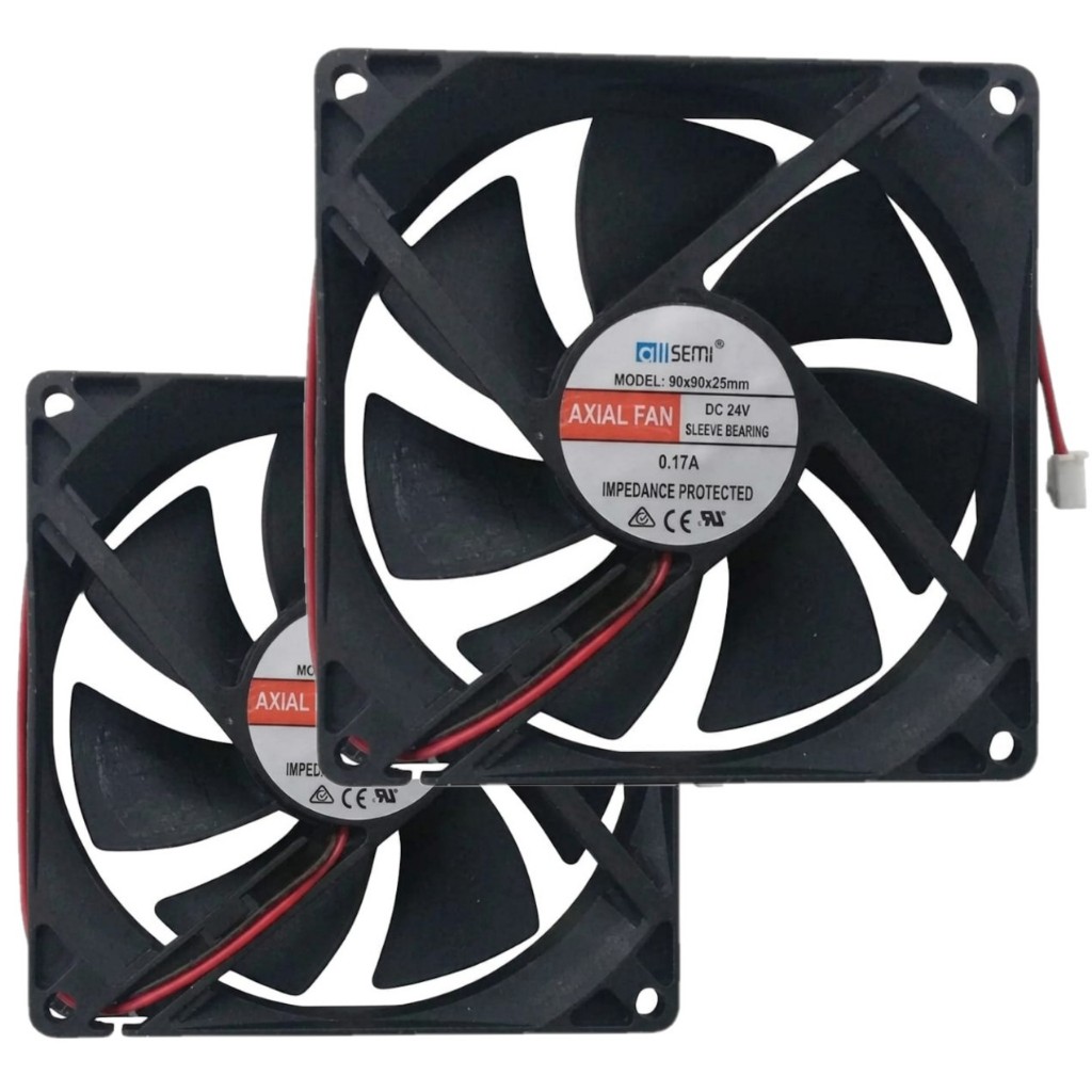 2pcs Micro Ventilador Cooler Fan 90x90x25 24v