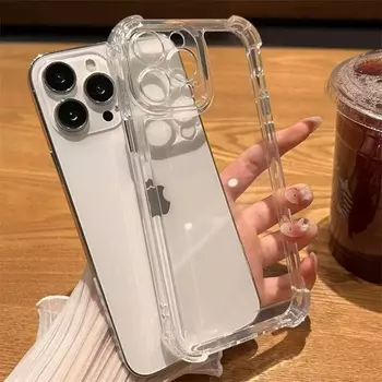 Kit 2 Capinha Para Iphone Anti Impacto Transparente Tpu Capa iPhone XR 11 12 13 14 15 16 17 PRO MAX