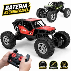 Carrinho de Controle Remoto Off Road Recarregável Brinquedo de Menino Escalada
