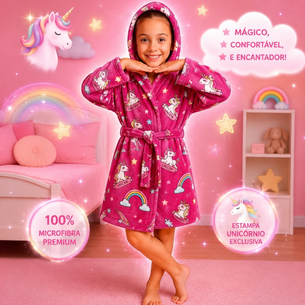 Roupão para o Frio Infantil Menina e Menino Mantinha, Conforto e Elegância
