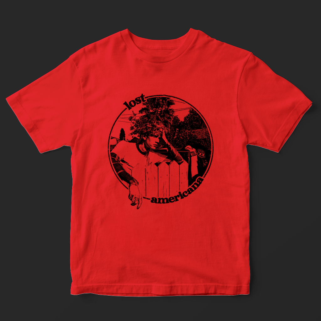 Camiseta Lost Americana Poster (Machine Gun Kelly) de Algodão Unissex