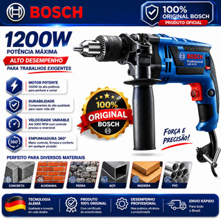 Furadeira Parafusadeira bosch  220V furadeira de impacto 1200W Auto Reverso de Impacto Profissional