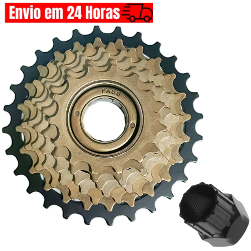 Catraca de Bicicleta 7v 21 Marchas Roda Livre Com Rosca 14-28 Dentes Bike Chave Extrator Roda Livre Cassete