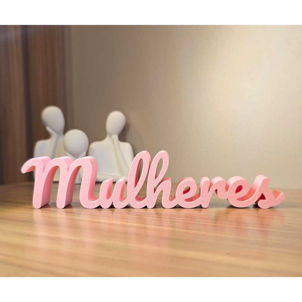 Letreiro 3D Cursivo Personalizado para Mesa Quarto Festa Presente Criativo