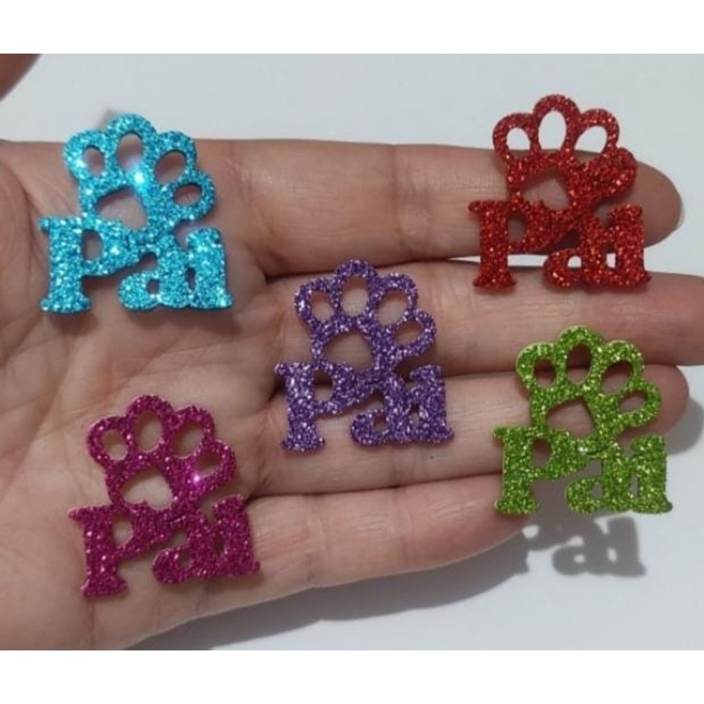 Adesivos Pet Pai Com Patinha Colorida (60 Adesivos)