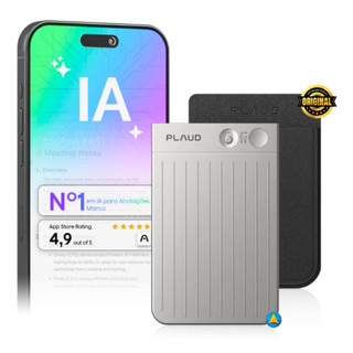 Gravador de Voz PLAUD NOTE com IA ChatGPT Profissional Suporte até 112 Idiomas - Android e IOS