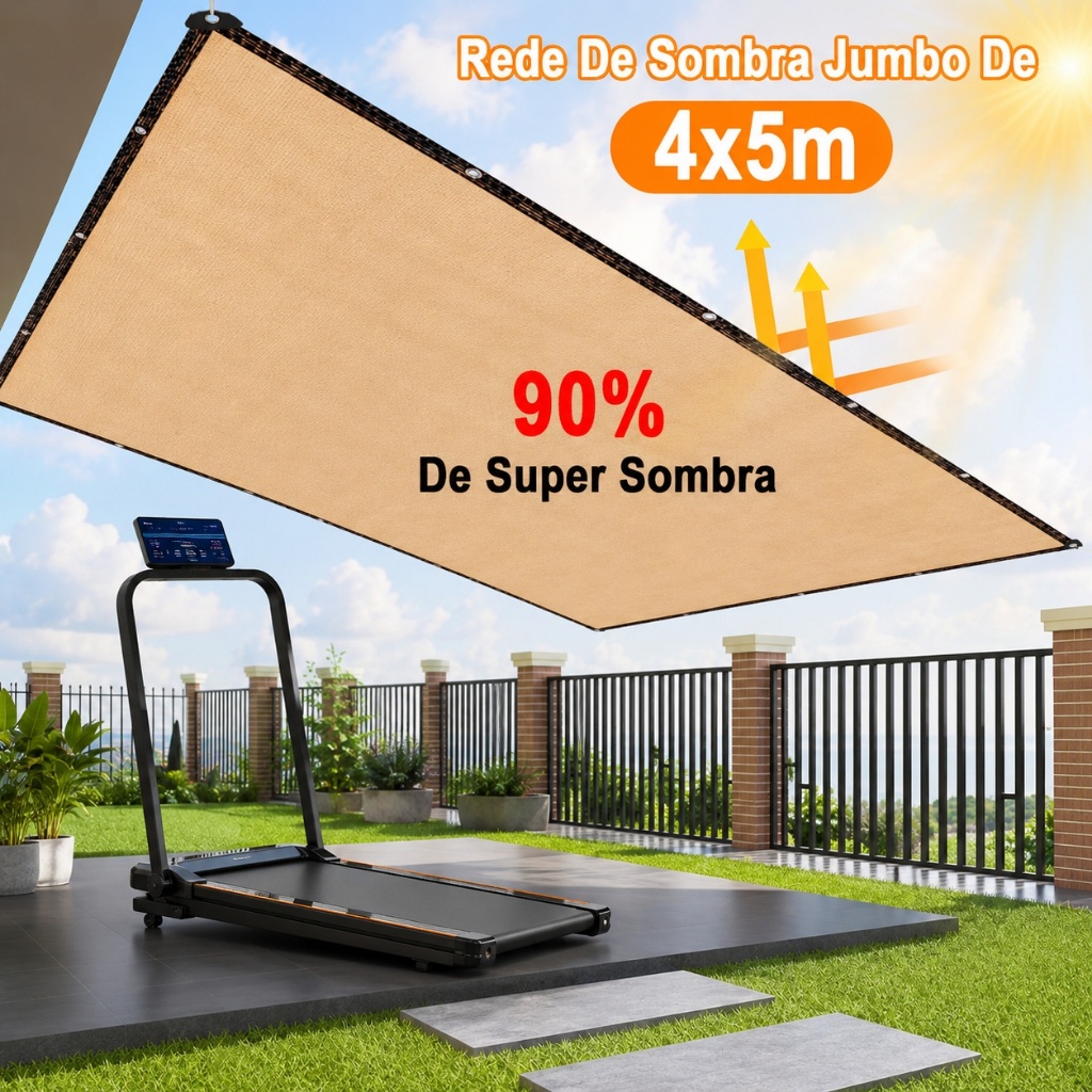 Shade Cloth 90% 5x4m Reinforced Hem With Metal Rods