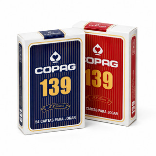 Kit 2 Baralhos Copag 139 Azul e Vermelho 54 Cartas Alta Qualidade Lazer Naipe Convencional