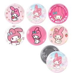 Cartela com 6 Bottons My Melody Hello Kitty SuperCute | Adventure Desenho / Cute / Fofo