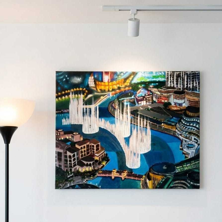 Quadro Decorativo Pintura a Mão Óleo Sobre Tela Moderno Obra de Arte Original