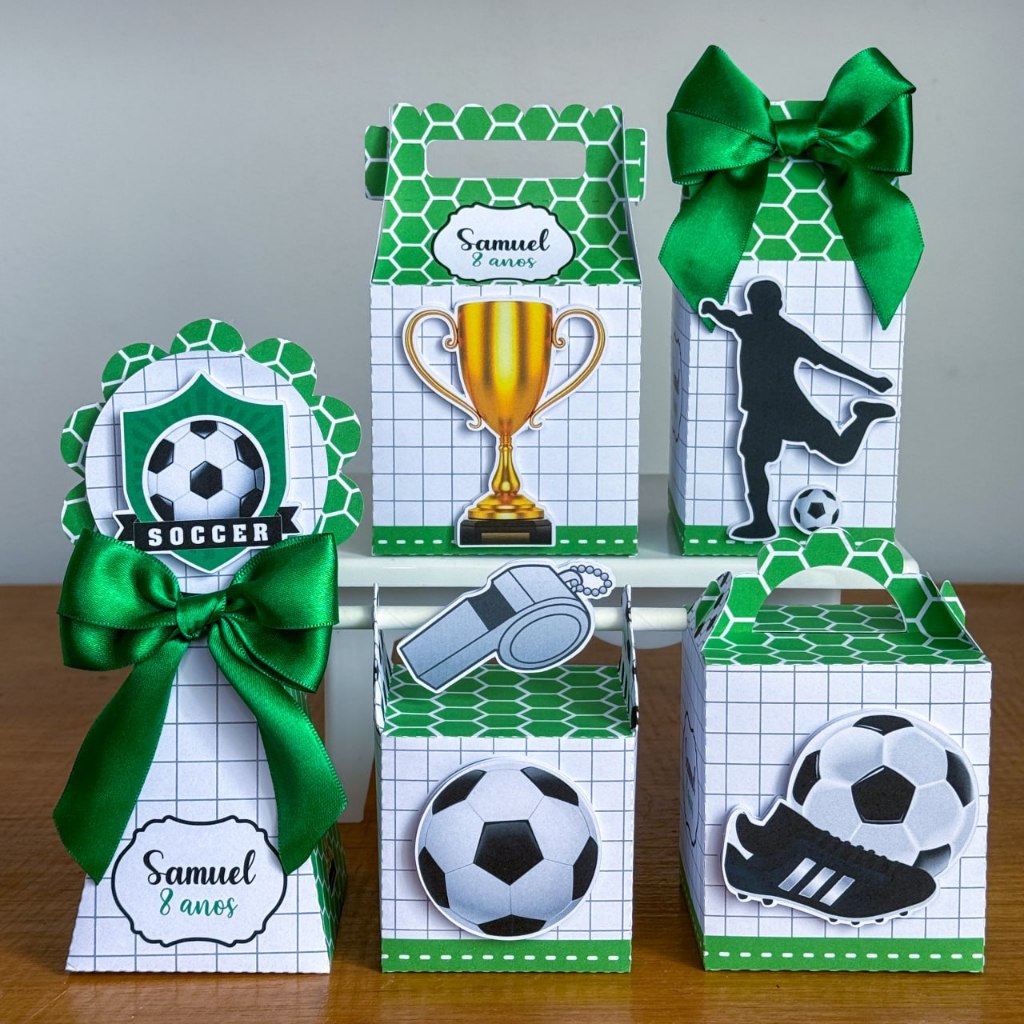 Kit caixinhas personalizadas futebol para lembrancinhas