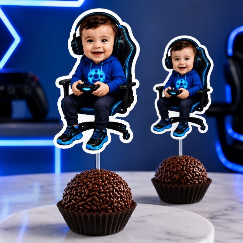 KIT TAGS TOPPERS GAMER PARA DOCINHO BRIGADEIRO, TAG GAMER ROSTINHO PERSONALIZADOS BRIGADEIRO CUPCAKE ENFEITE VIDEO GAME
