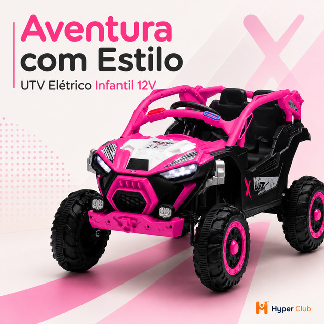 Carrinho Elétrico Infantil Mini Utv 12v 30kg Carro Adventure