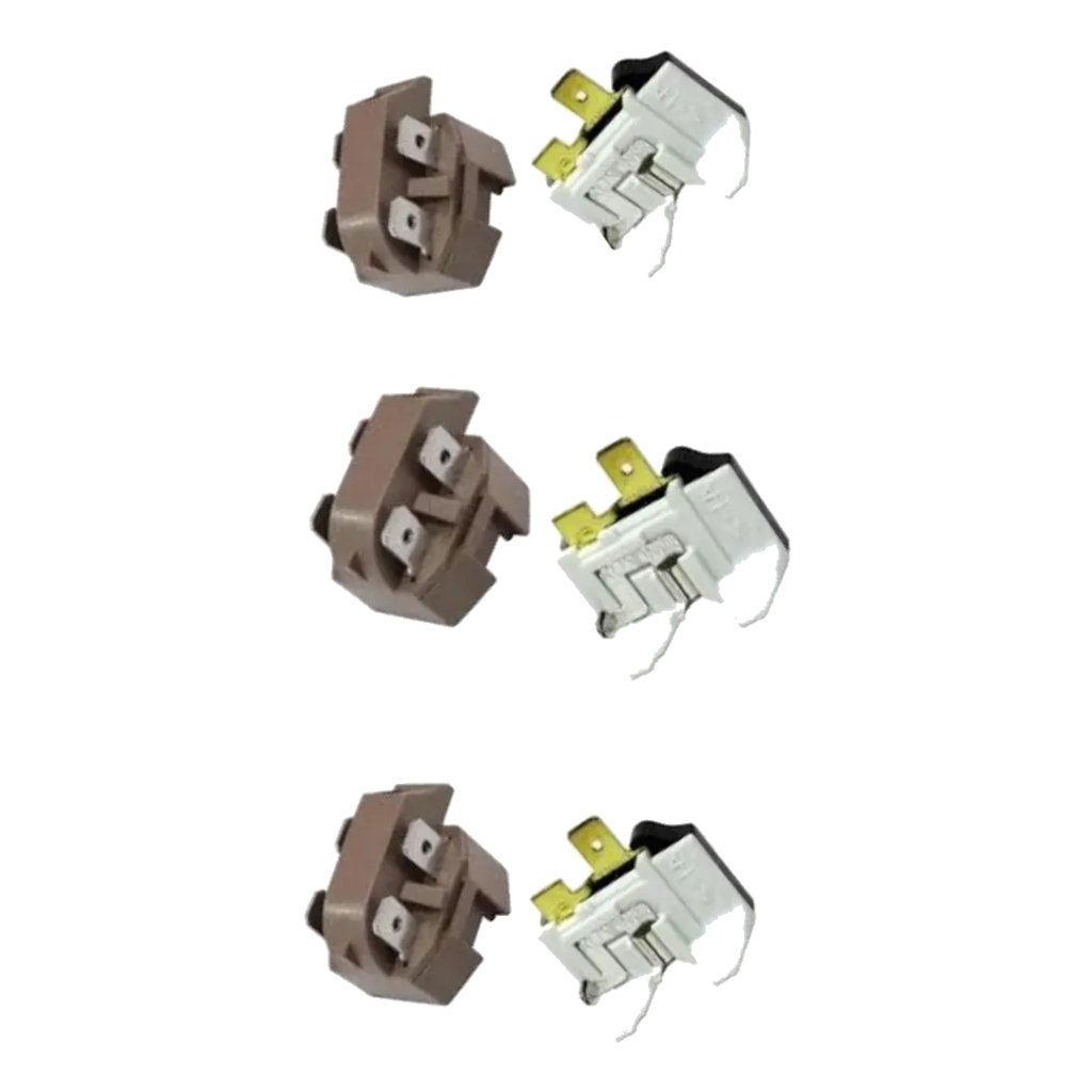 3 Kit Rele Ptc 4 Pinos 110v + Protetor Térmico Ptc 4tm 110v