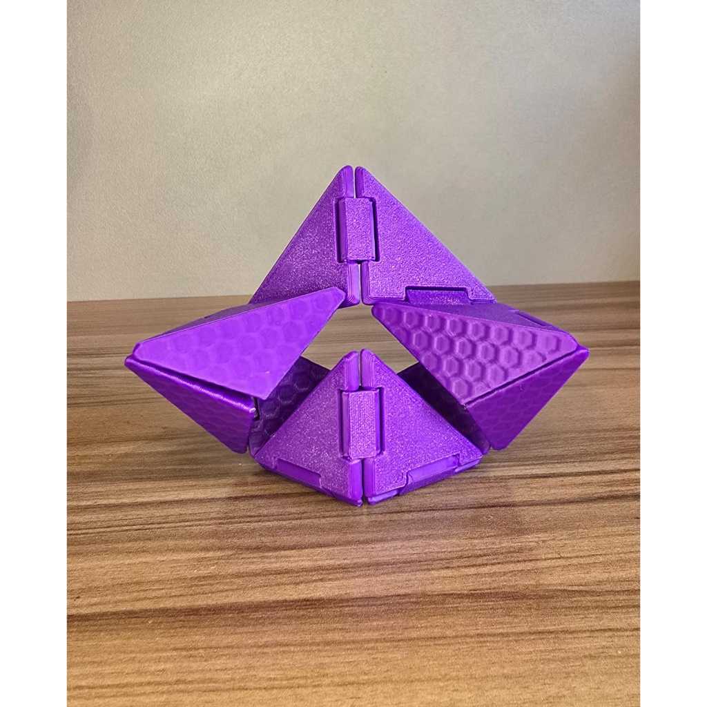 Cubo Sensorial Antiestresse Articulado | Fidget Toy Geométrico Dobrável em Impressão 3D