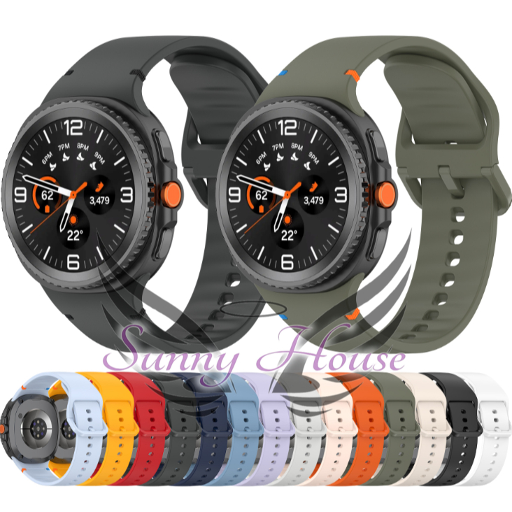 Pulseira De Silicone Com Fecho Para Samsung Galaxy Watch 8/9 40/44mm/ Watch 8 Cl