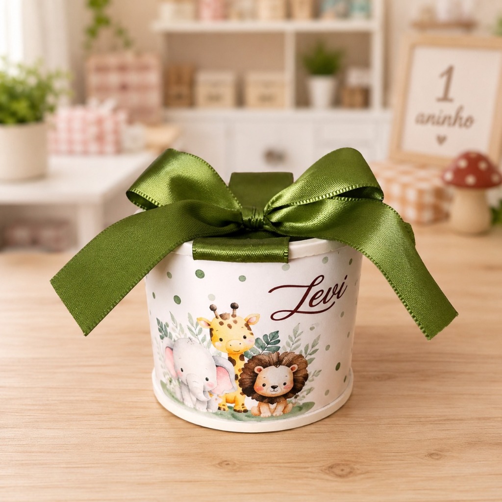 Tubolatas personalizadas Safari • Lembrancinha maternidade | batizado | aniversário | chá de bb • 5x6