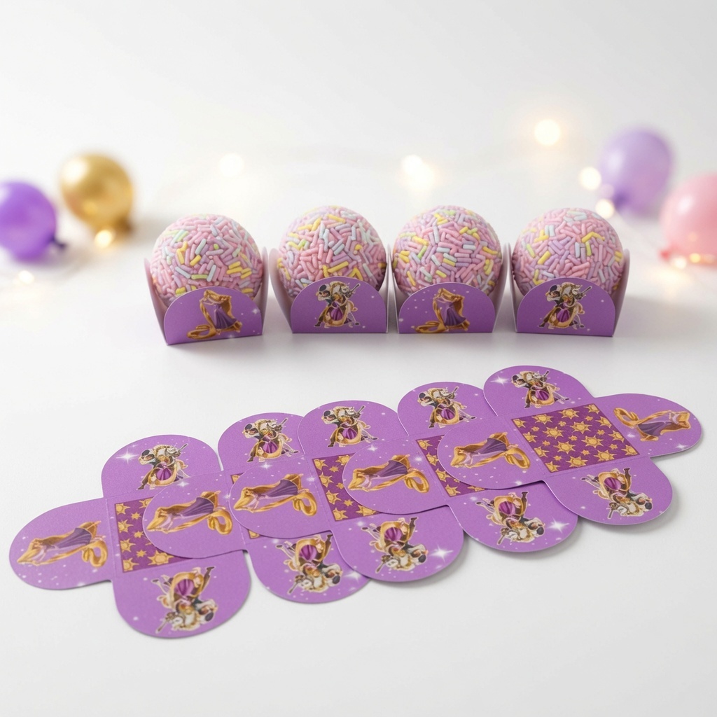 Forminha de Doces Rapunzel Personalizada no Tema /Lembrancinha de Festa /Aniversário