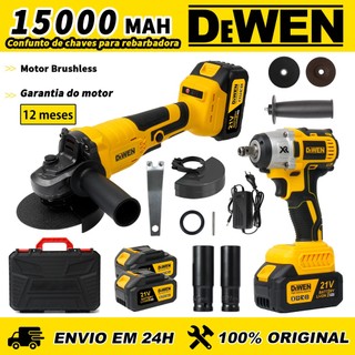 Kit Esmerilhadeira Angular Chave de Impacto Bateria 88V Com Maleta e Acessórios